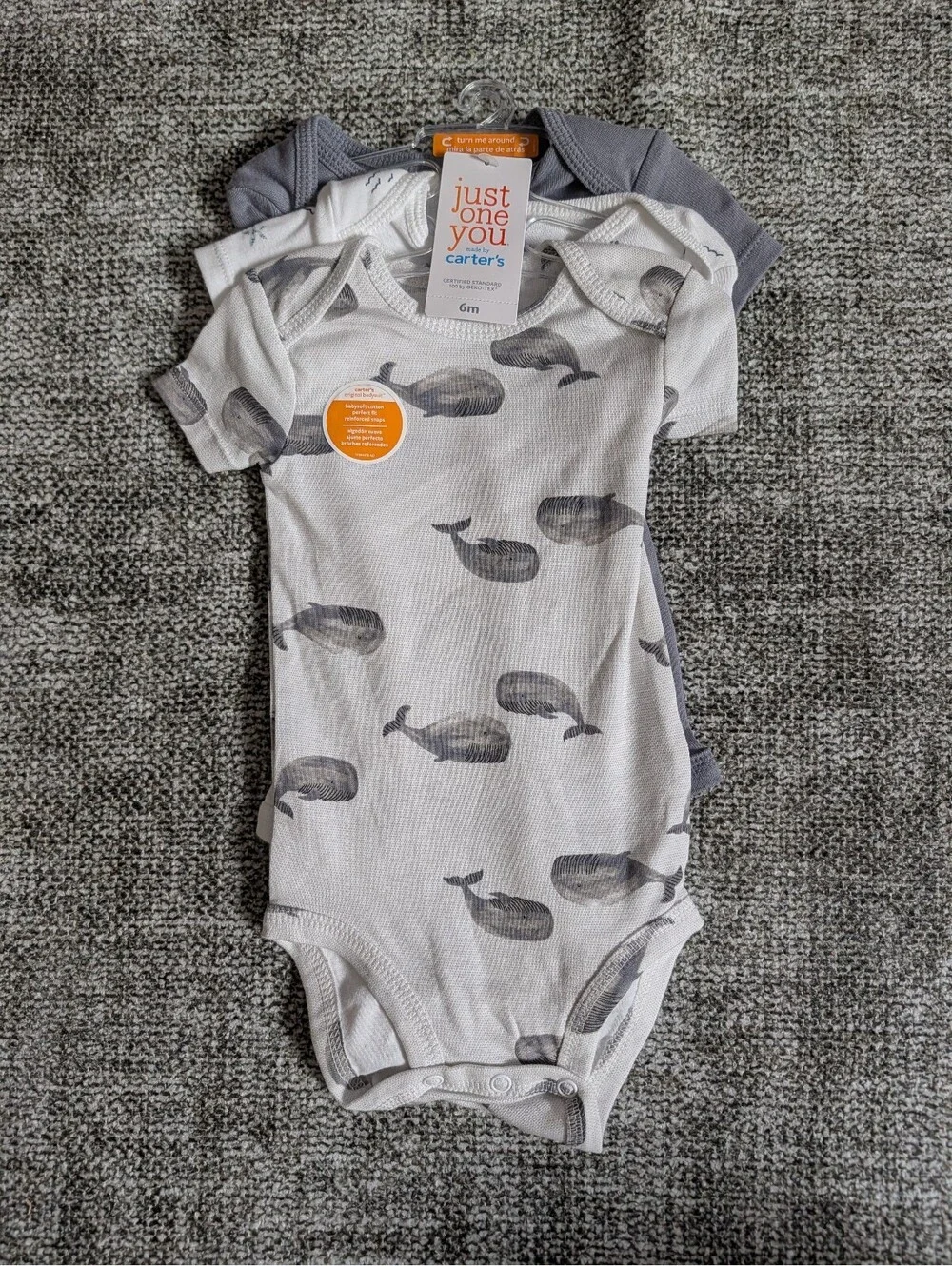 NWT Set of 3 Carters Just One You Bodysuits (6 M)